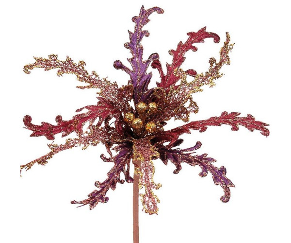 Μώβ Χριστουγεννιάτικο Διακοσμητικό Κλαδί 25cm