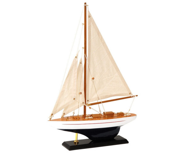 Ξύλινο Παραδοσιακό Καράβι 30 x 6,5 z 43(h)cm,Χρώμα Καφέ - Μπλέ Ξύλινο Παραδοσιακό Καράβι 30 x 6,5 z 43(h)cm,Χρώμα Καφέ - Μπλέ