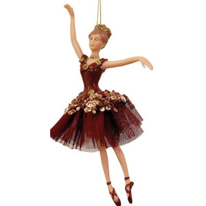 Κεραμικό Κρεμαστό Χριστουγεννιάτικο Στολίδι Μπαλαρίνα 10 x 6 x 17cm