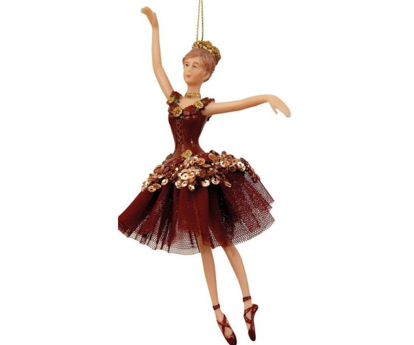 Κεραμικό Κρεμαστό Χριστουγεννιάτικο Στολίδι Μπαλαρίνα 10 x 6 x 17cm