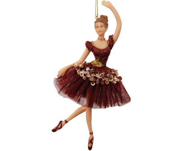 Κεραμικό Κρεμαστό Χριστουγεννιάτικο Στολίδι Μπαλαρίνα 10 x 6 x 17cm