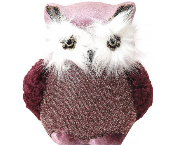 Επιδαπέδια Χριστουγεννιάτικη Διακοσμητική Κουκουβάγια 16 x 15 x 19(h)cm