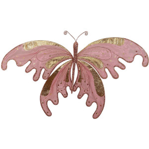 Ρόζ Κρεμαστά Χριστουγεννιάτικη Πεταλούδα 70 x 14 x 120(h)cm