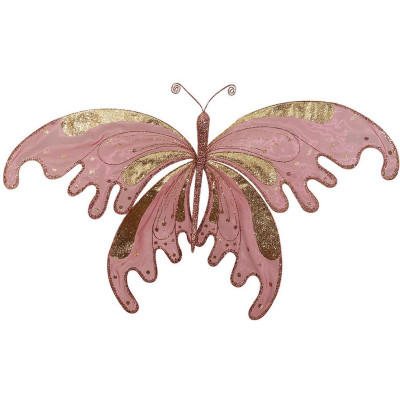 Ρόζ Κρεμαστά Χριστουγεννιάτικη Πεταλούδα 70 x 14 x 120(h)cm