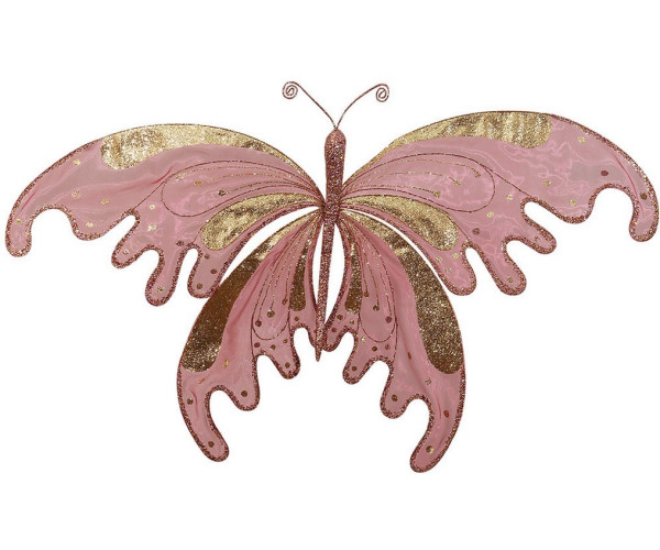 Ρόζ Κρεμαστά Χριστουγεννιάτικη Πεταλούδα 70 x 14 x 120(h)cm