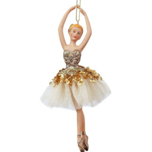 Κεραμικό Κρεμαστό Χριστουγεννιάτικο Στολίδι Μπαλαρίνα 10 x 6 x 17(h)cm