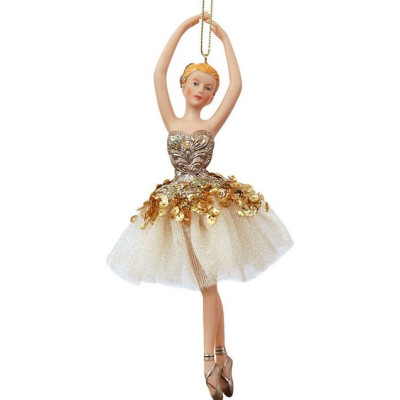 Κεραμικό Κρεμαστό Χριστουγεννιάτικο Στολίδι Μπαλαρίνα 10 x 6 x 17(h)cm