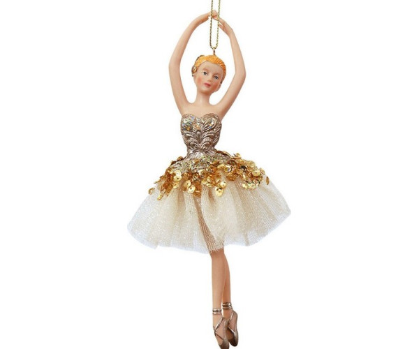 Κεραμικό Κρεμαστό Χριστουγεννιάτικο Στολίδι Μπαλαρίνα 10 x 6 x 17(h)cm