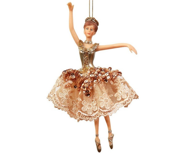 Κεραμικό Κρεμαστό Χριστουγεννιάτικο Στολίδι Μπαλαρίνα 10 x 6 x 17(h)cm