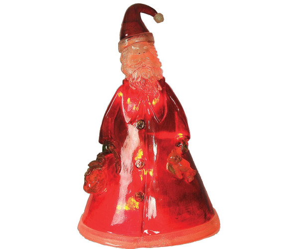 Φωτιζόμενος Άκρυλικός Άγιος Βασίλης Με Θερμό Φωτισμό 37 CM