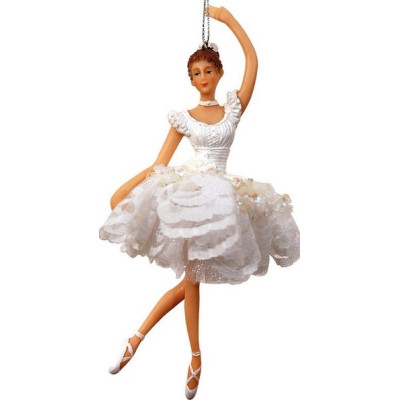 Κεραμικό Κρεμαστό Χριστουγεννιάτικο Στολίδι Μπαλαρίνα 10 x 6 x 17(h)cm