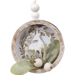 Ξύλινη Χριστουγεννιάτικη Μπάλα 3 x 7 x 9(h)cm