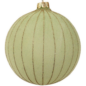 Πράσινη Γυάλινη Χριστουγεννιάτικη Μπάλα 8cm,Σέτ/6
