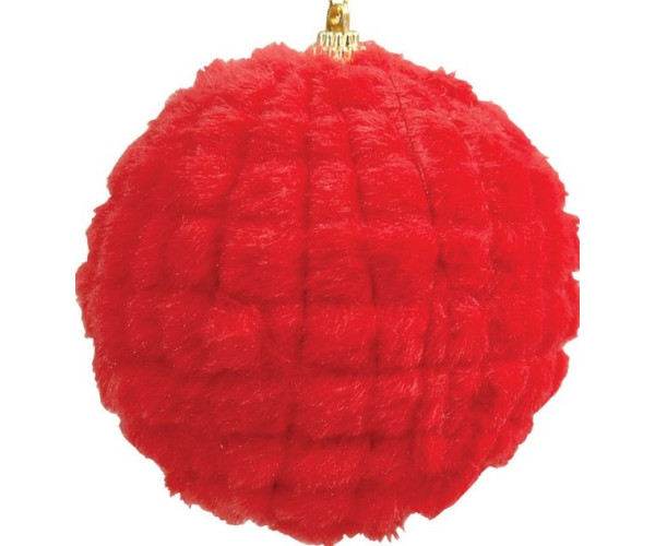 Κόκκινη Χριστουγεννιάτικη Μπάλα 8cm,Σέτ/3