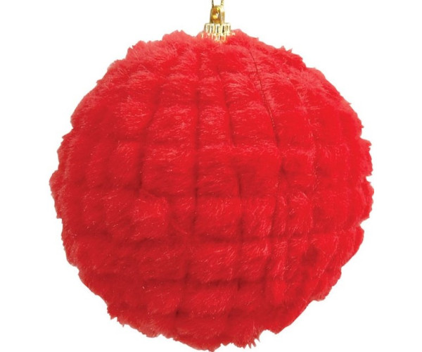 Κόκκινη Χριστουγεννιάτικη Μπάλα 10cm,Σέτ/3