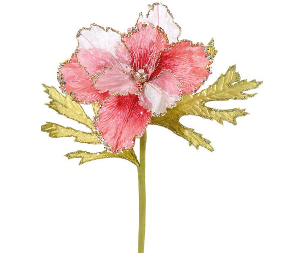 Ρόζ Χριστουγεννιάτικο Λουλούδι 20 x 30cm