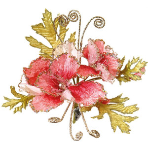 Ρόζ Χριστουγεννιάτικο Λουλούδι 20 x 25cm