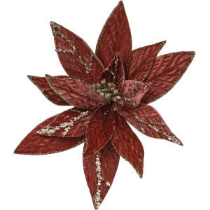 Ρόζ Χριστουγεννιάτικο Λουλούδι 34cm