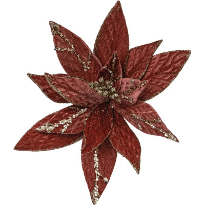 Ρόζ Χριστουγεννιάτικο Λουλούδι 34cm