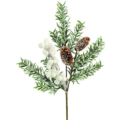 Χιονισμένο Χριστουγεννιάτικο Κλαδί 60cm