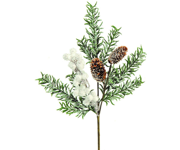 Χιονισμένο Χριστουγεννιάτικο Κλαδί 60cm