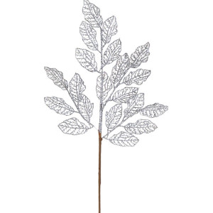 Ασημί Χριστουγεννιάτικο Διακοσμητικό Κλαδί 29 x 66(h)cm