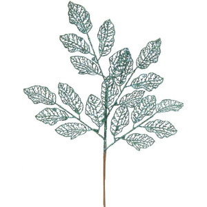 Μπλέ Χριστουγεννιάτικο Διακοσμητικό Κλαδί Φτέρα 29 x 66(h)cm