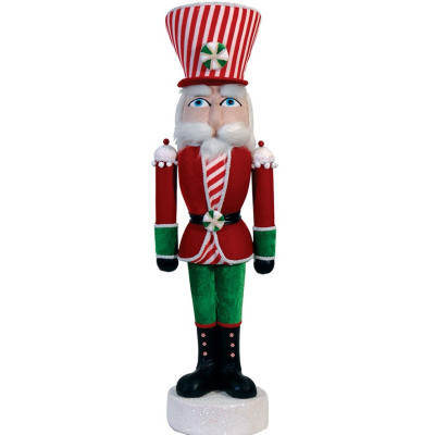 Πάνινος Χριστουγεννιάτικος Διακοσμητικός Καρυοθραύστης 30 x 24 x 102(h)cm