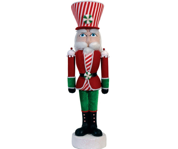 Πάνινος Χριστουγεννιάτικος Διακοσμητικός Καρυοθραύστης 30 x 24 x 102(h)cm