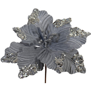 Χριστουγεννιάτικο Διακοσμητικό Λουλούδι 25cm