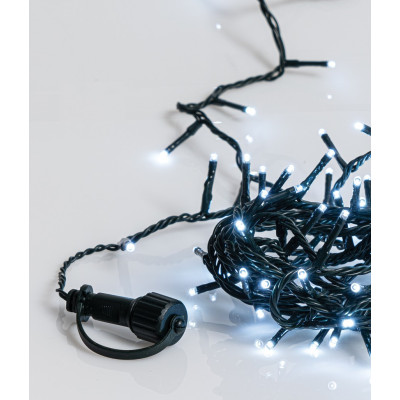 300Led Λαμπάκια Με Επέκταση Και Μετασχηματιστή Ip44 ,Πράσινο Καλώδιο/Λευκό Λαμπάκι , (5cm Απόσταση) 15 Μέτρα , (Kelvin: 6.000 - 10.000)