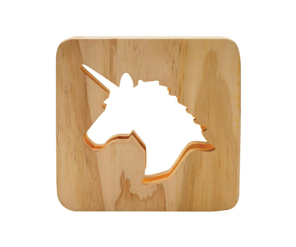 Ξύλινο Διακοσμητικό Με Led Θερμό Φωτισμό Με Usb Μετασχηματιστή,19 x 19(Η) x 3cm