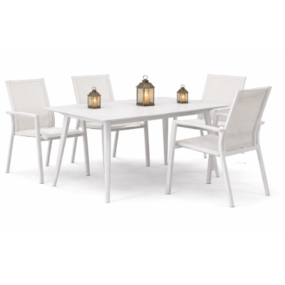 SIENNA Τραπεζαρία Αλουμινίου ,Σέτ 5 Τεμαχίων