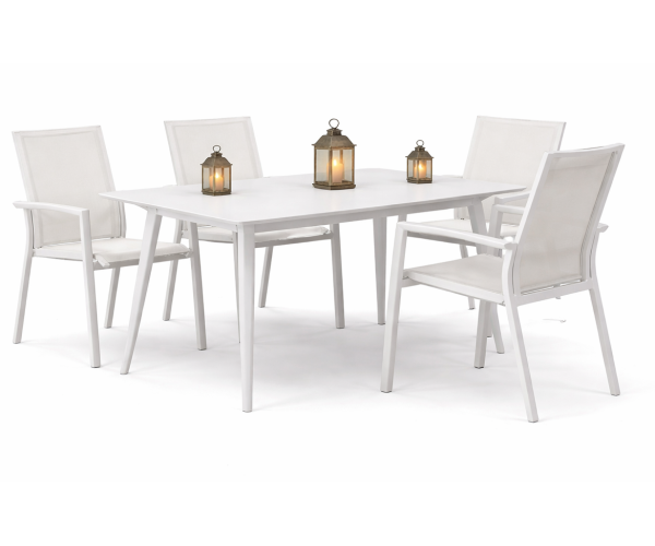 SIENNA Τραπεζαρία Αλουμινίου ,Σέτ 5 Τεμαχίων