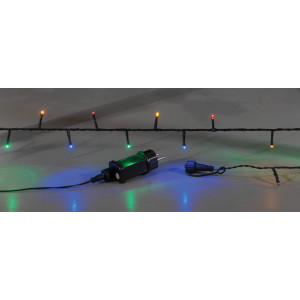 500Led Λαμπάκια Με Επέκταση,Πρόγραμμα Και Μετασχηματιστή Ip44 ,Πράσινο Καλώδιο/Πολύχρωμο Λαμπάκι ,25 Μέτρα (Kelvin: 6.000 - 10.000) Με Καρούλι Αποθήκευσης