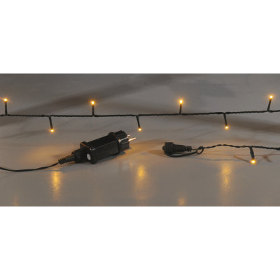 500Led Amber Λαμπάκια Με Πρόγραμμα,Επέκταση Και Μετασχηματιστή Ip44 ,Πράσινο Καλώδιο/Θερμό Λαμπάκι 25 Μέτρα (Kelvin: 2.100 - 2.300) Με Καρούλι Αποθήκευσης