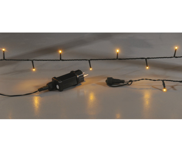 500Led Amber Λαμπάκια Με Πρόγραμμα,Επέκταση Και Μετασχηματιστή Ip44 ,Πράσινο Καλώδιο/Θερμό Λαμπάκι 25 Μέτρα (Kelvin: 2.100 - 2.300) Με Καρούλι Αποθήκευσης
