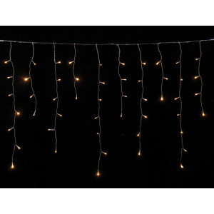 100Led Ασύμμετρη Κουρτίνα Επεκτεινόμενη All Flash Με  Μετασχηματιστή ip44 200 x 70(h)cm,Διάφανο Καλώδιο/Θερμό Λαμπάκι , (Kelvin: 2500 - 3.000)