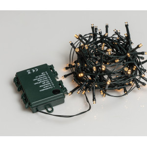 200Led Λαμπάκια Μπαταρίας Με Πρόγραμμα Και Χρονοδιακόπτη Πράσινο Καλώδιο / Θερμό Λαμπάκι , (7,5 cm Απόσταση) 15 Μέτρα (Kelvin: 2.500 - 3.000)