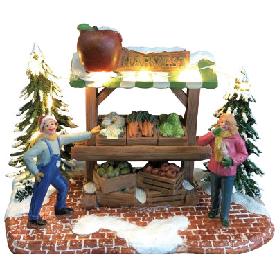 Χριστουγεννιάτικο Διακοσμητικό Όπτικαλ Με Φώς Μπαταρίας ,17,5 x 10,5 x 12(H)cm