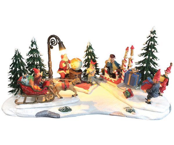 Χριστουγεννιάτικο Διακοσμητικό Όπτικαλ Με Φώς Μπαταρίας ,28,5 x 13 x 13(H)cm