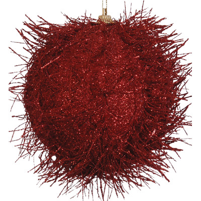 Κόκκινη Πλαστική Χριστουγεννιάτικη Μπάλα 8cm,Σέτ/6