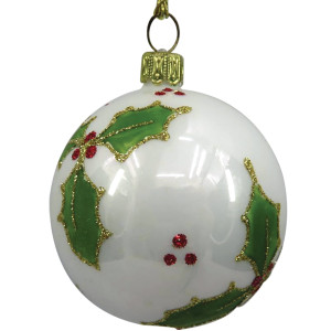 Κόκκινη Γυάλινη Χριστουγεννιάτικη Μπάλα 8cm,Σέτ/6