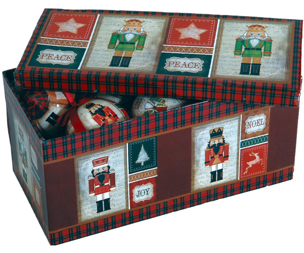 Πλαστικές Μπάλες Καρυοθράυστης Σε Κουτί Σέτ 14 Τεμαχίων / 4 Σχέδια,7,5cm