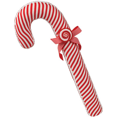 Κόκκινο Πάνινο Χριστουγεννιάτικο Μπαστούνι 31 x 11 x 77cm