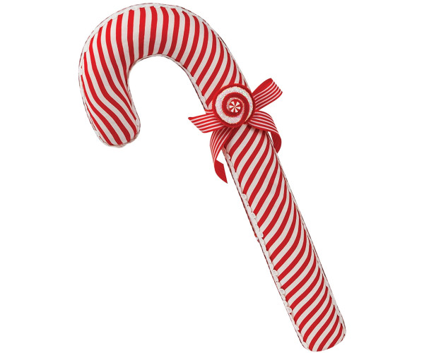 Κόκκινο Πάνινο Χριστουγεννιάτικο Μπαστούνι 31 x 11 x 77cm