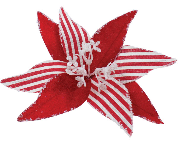 Κόκκινο Χριστουγεννιάτικο Διακοσμητικό Λουλούδι 25cm