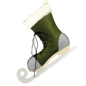 Πάνινη Χριστουγεννιάτικη Διακοσμητική Μπότα 20cm