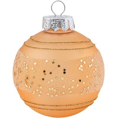 Χρυσή Γυαλιστερή Πλαστική Χριστουγεννιάτικη Μπάλα 10cm,Σέτ/4