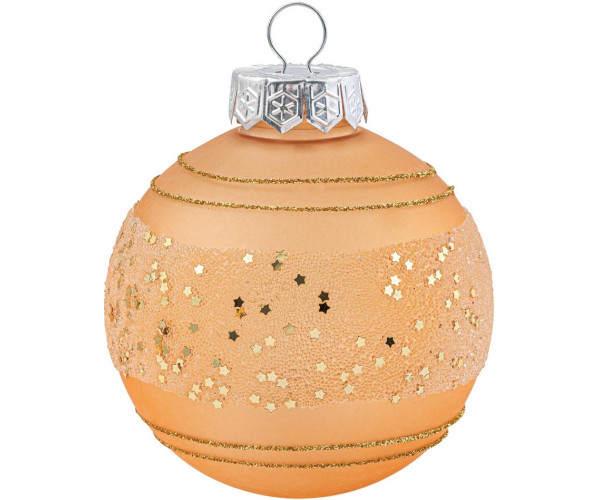 Χρυσή Γυαλιστερή Πλαστική Χριστουγεννιάτικη Μπάλα 10cm,Σέτ/4